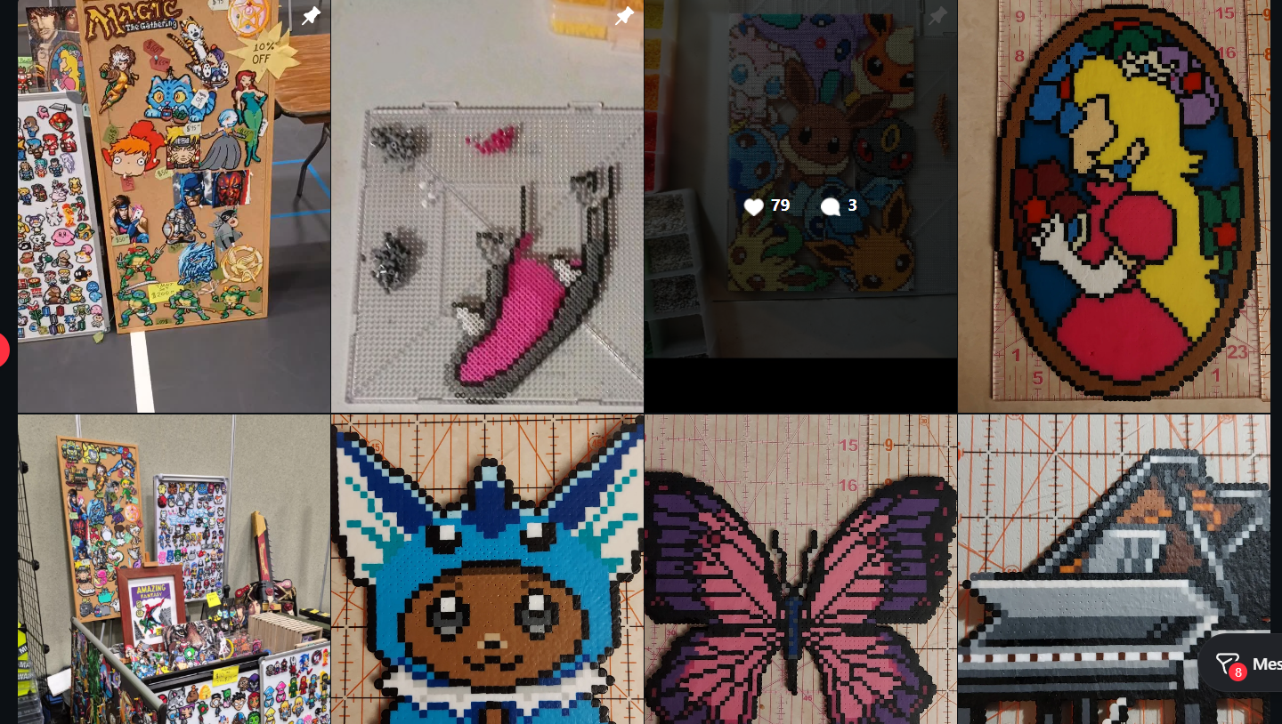Convention table and bead art display